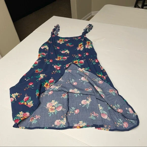 Society + Stitch Summer Dress Sz Large Blue Floral - Picture 10 of 15